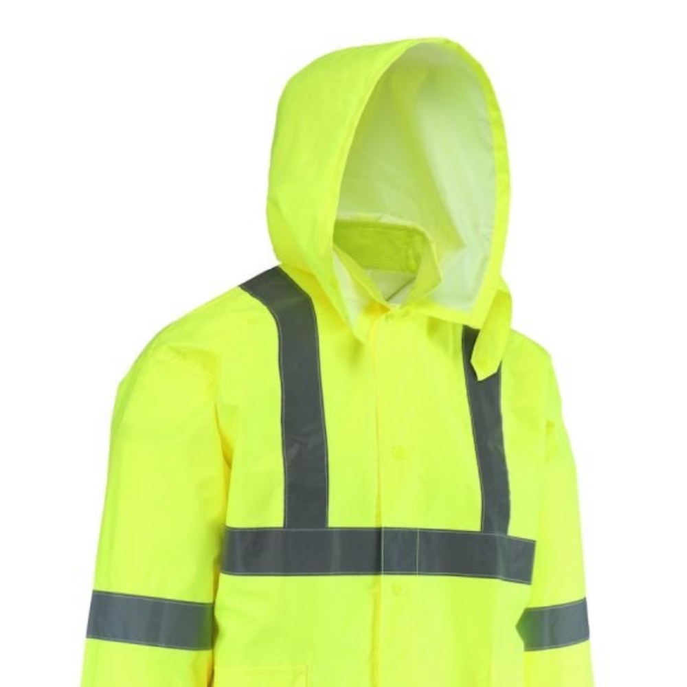 High Visibility Waterproof Rain Jacket Type R Class 3 West Chester PIP Size XL